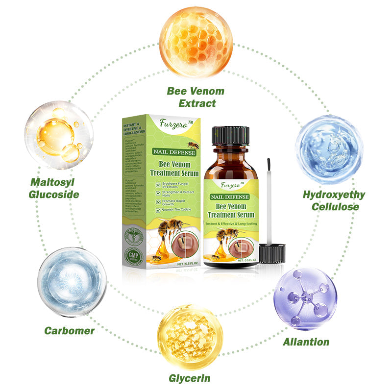 👩⚕️Furzero™ Nail Defense Bee Venom Treatment Serum (Mindenféle körömbetegségre✅Az egészségesebb körömnövekedésért)