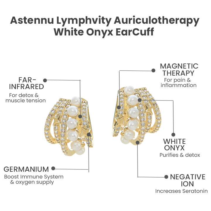 Astennu Lymphvity Auriculotherapy Fehér Onyx fülkagyló