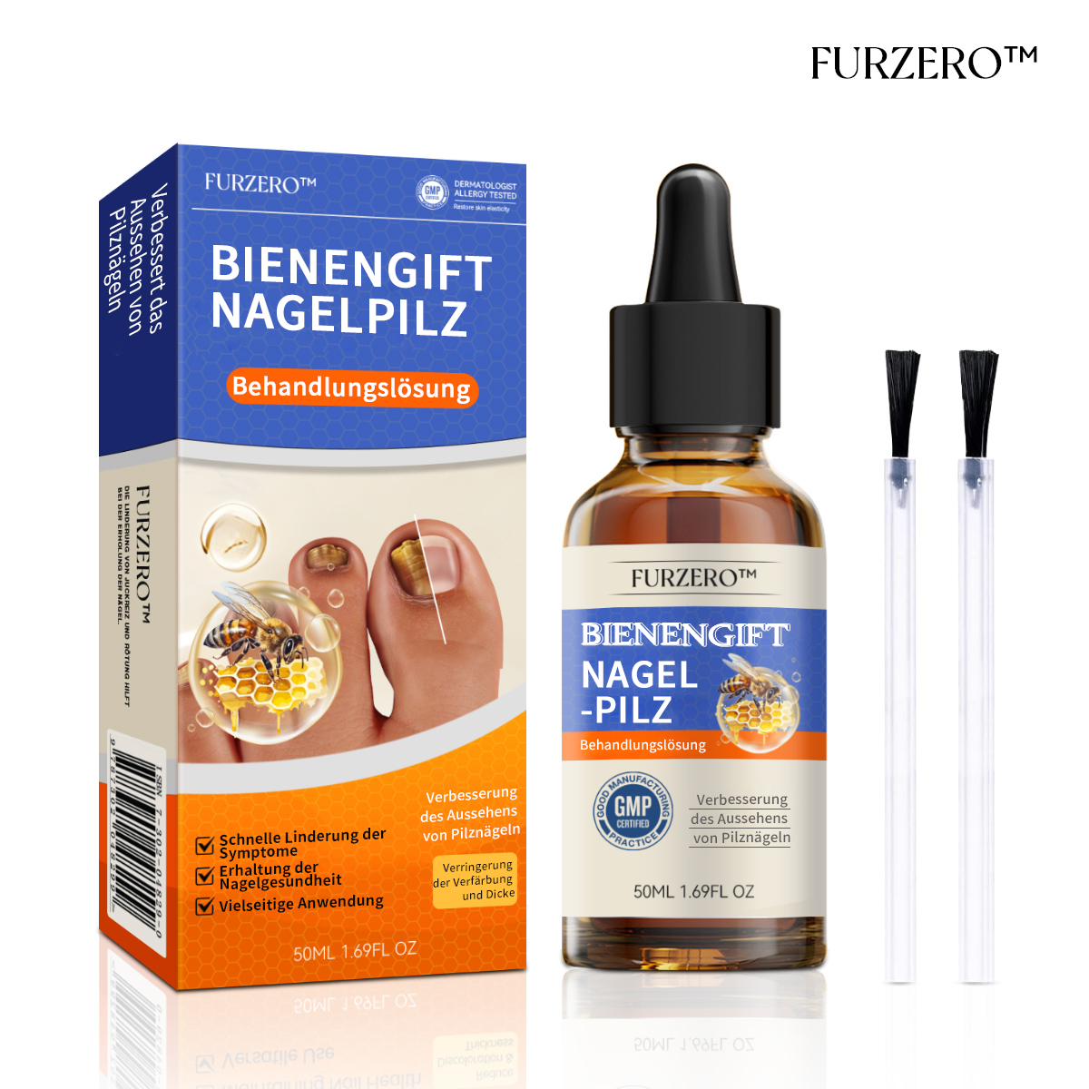 🐝🐝Furzero™ méhméreg körömgomba kezelési megoldás:Teljesen megoldja a körömgomba problémát🌟👣