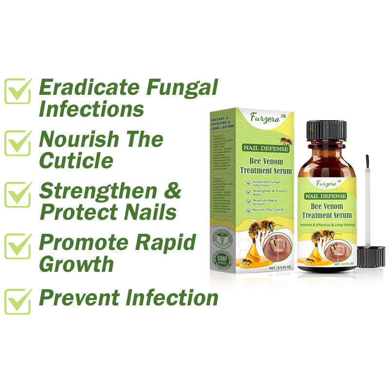 👩‍⚕️Furzero™ Nail Defense Bee Venom Treatment Serum (Mindenféle körömbetegségre✅Az egészségesebb körömnövekedésért)