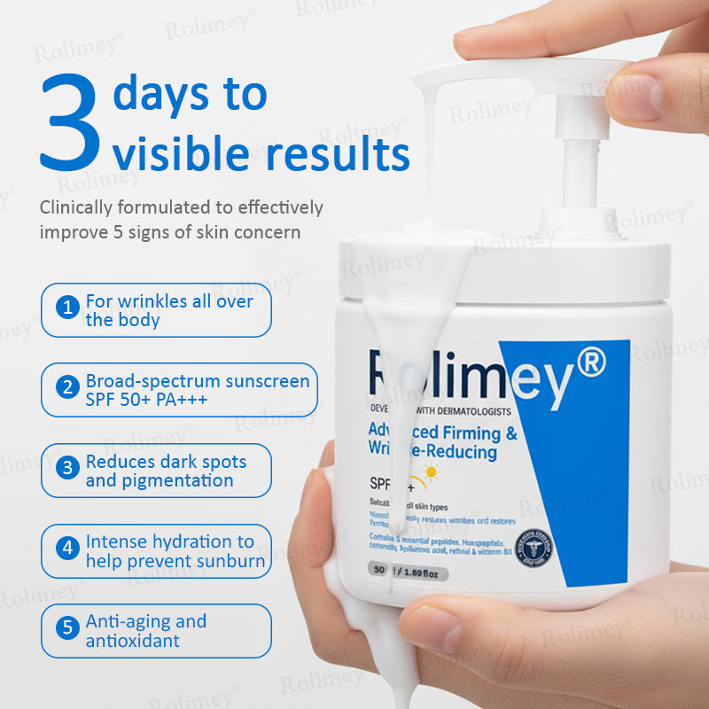 ✨✨💧(Ausztráliában gyártva és onnan szállítva)✨Rolimey® Advanced Firming & Wrinkle-Reducing Cream (SPF 50+ fényvédővel)✨UTOLSÓ NAP 60% KEDVEZMÉNY