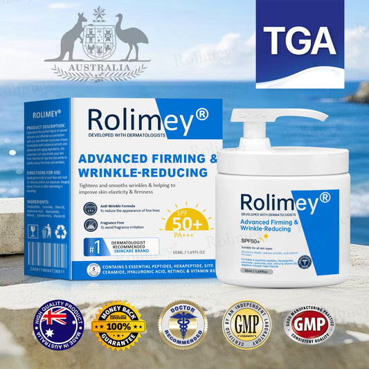 ✨✨💧(Ausztráliában gyártva és onnan szállítva)✨Rolimey® Advanced Firming & Wrinkle-Reducing Cream (SPF 50+ fényvédővel)✨UTOLSÓ NAP 60% KEDVEZMÉNY