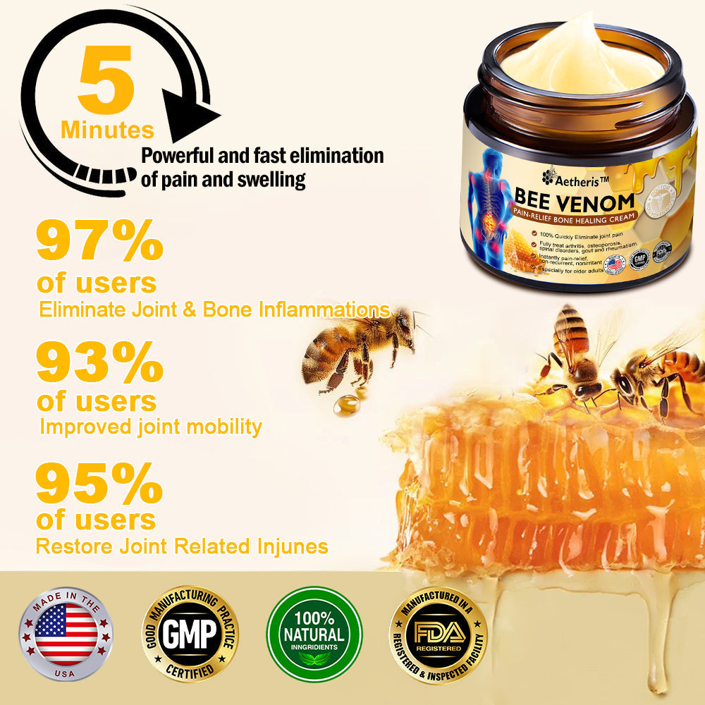 Aetheris™ Bee Venom Arthritis Therapy Cream (kifejezetten idősebb felnőtteknek és az AAOS ajánlja)