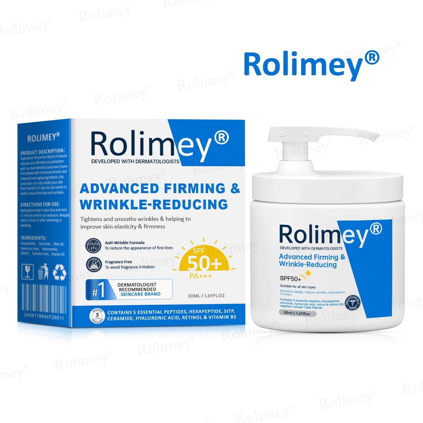 ✨✨💧(Ausztráliában gyártva és onnan szállítva)✨Rolimey® Advanced Firming & Wrinkle-Reducing Cream (SPF 50+ fényvédővel)✨UTOLSÓ NAP 60% KEDVEZMÉNY
