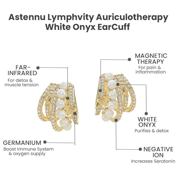 Astennu Lymphvity Auriculotherapy Fehér Onyx fülkagyló